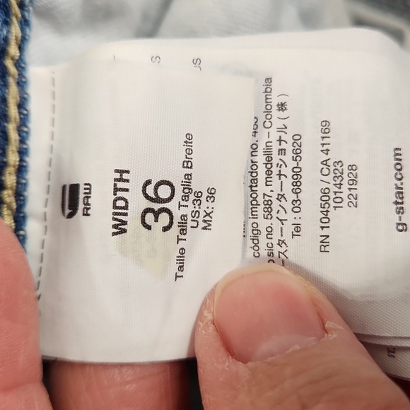 G-Star 3301 Light Blue Button Fly Jean Shorts - Picture 6 of 7